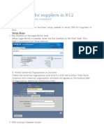 TDS Setup For Suppliers in R12