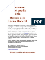 Documentos para El Estudio de La Iglesia Medieval