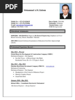 Mechanical Engineer CV (Mohammad Zaitoun)