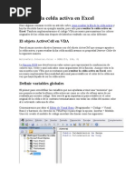 Resaltar Celda Activa Excel