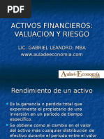 Valuacion de Activos Financieros