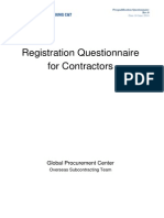 Samsung C&T - Registration Questionnaire For Contractors