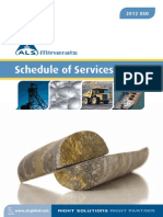 ALS Minerals Services Schedule USD 2012