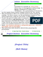 1 Six Sigma Project Review: Executive Summary