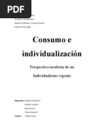 Sobre El Consumo e Individualismo Desde George Simmel.