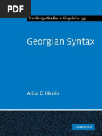 Alice C. Harris Georgian Syntax A Study in Relational Grammar Cambridge Studies in Linguistics 2009