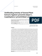 Antifeeding Activity of Several Plant Extracts Against Lymantria Dispar Larvae (2012)