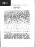 Social Attitudes and Nonsymbolic Interaction: University of Chicago