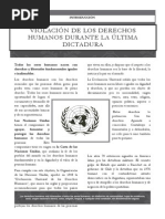 Violacion de Los Derechos Humanos en La Ultima Dictadura Argentina