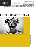 Ecce Homo Sexual - Eros and Ontology in An Age of Incompleteness & Entanglement.