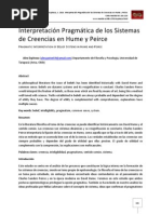 Interpretación Pragmática de Los Sistemas de Creencias en Hume y Peirce