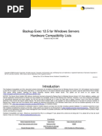 Symantec en BackupExec HCL V125