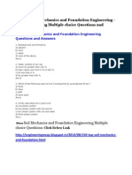 Soil Mechanics and Foundation Engineering Multiple Choice Questions