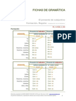 Recursos D - ELE Gramática El Presente de Subjuntivo Regular Formación