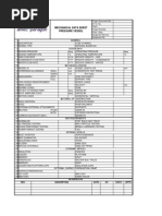 Mechanical Data Sheet Pressure Vessel: General