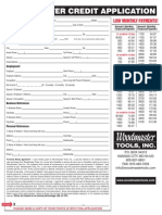 Woodmaster Credit Application