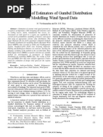 Comparison of Estimators of Gumbel Distribution For Modelling Wind Speed Data