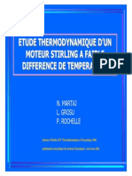 Etude Thermodynamique D Un Moteur Stirling A Faible Difference de Temperature