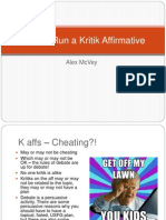 How To Run A Kritik Affirmative