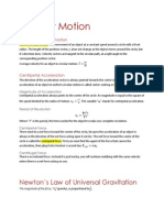 Circular Motion: Newton's Law of Universal Gravitation