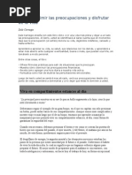 Cómo Suprimir Las Preocupaciones y Disfrutar de La Vida