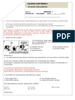 Atividade de Introdução Equinodernos Gabarito