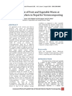 Assessment of Fruit and Vegetable Waste at Wholesale Markets in Nepal For Vermicomposting