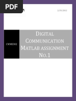 Digital Communication Matlab Assignment No