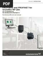 Profibus and Profinet For Grundfos MP 204: Functional Profile and User Manual