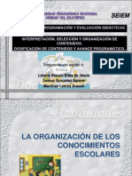 Organización de Los Conocimientos Escolares 2