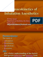 Pharmacokinetics of Inhalation Anesthetics