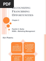 Chapter 2 - Recognizing Franchising Oportunities