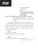 Solicita Declarar Consetida La Sentencia y Se Curse Oficio A Reniec - Haro Chacon