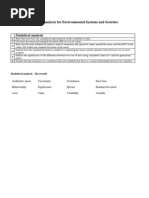 Statistical Analysis For Environmental Systems and Societies