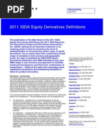 2011 ISDA Equity Derivatives Definitions: July 2011