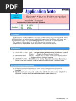 OH Determination For Polyether Polyol