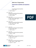 Trigonometric Identities & Equations - Solutions