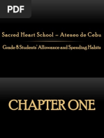 Sacred Heart School - Ateneo de Cebu: Grade 8 Students' Allowance and Spending Habits