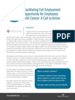 Facilitating Full Employment Opportunity For Employees With Cancer: A Call To Action