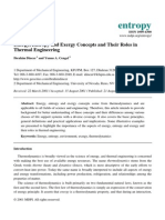 Entropy: Energy, Entropy and Exergy Concepts and Their Roles in Thermal Engineering