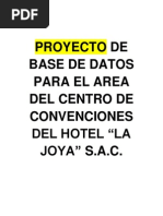 Proyecto de Base de Datos Hotel La Joya