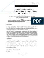 Spring Constant Measurement - Static Dynamic Method