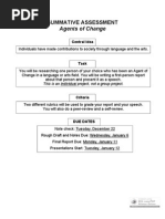 Summative Assessment: Agents of Change