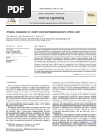 Dynamic Modelling of Copper Solvent Extraction Mixer-Settler Units