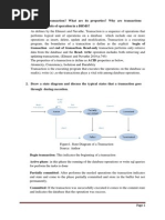 What Is A Transaction? What Are Its Properties? Why Are Transactions Important Units of Operation in A DBMS? PDF