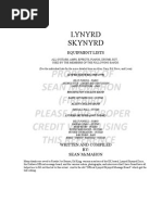 Lynyrd Skynyrd - Other Players Equipment Histories