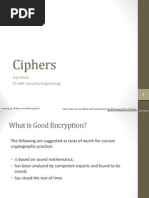 Ciphers: Dan Fleck CS 469: Security Engineering