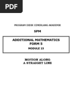 Module 19 Motion Along A Straight Line