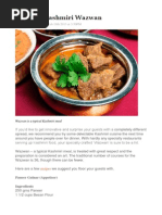 Recipes - Kashmiri Wazwan