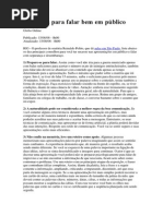 Dez Dicas para Falar Bem em Público PDF